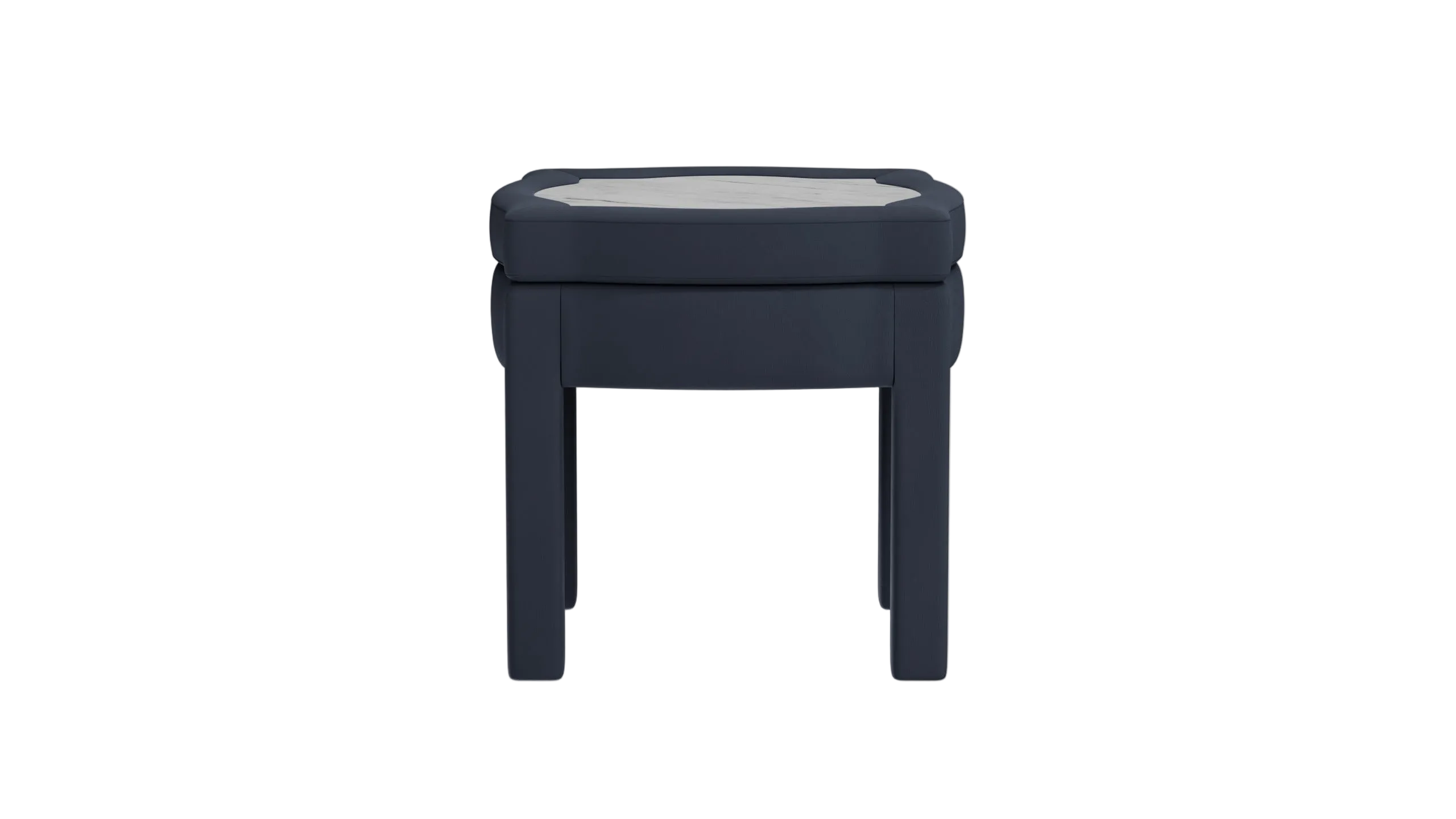 Piero Footstool, Prussian Linen