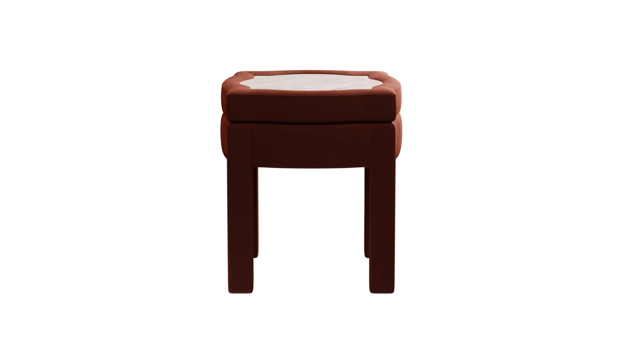 Piero Footstool, Cinnamon Velvet