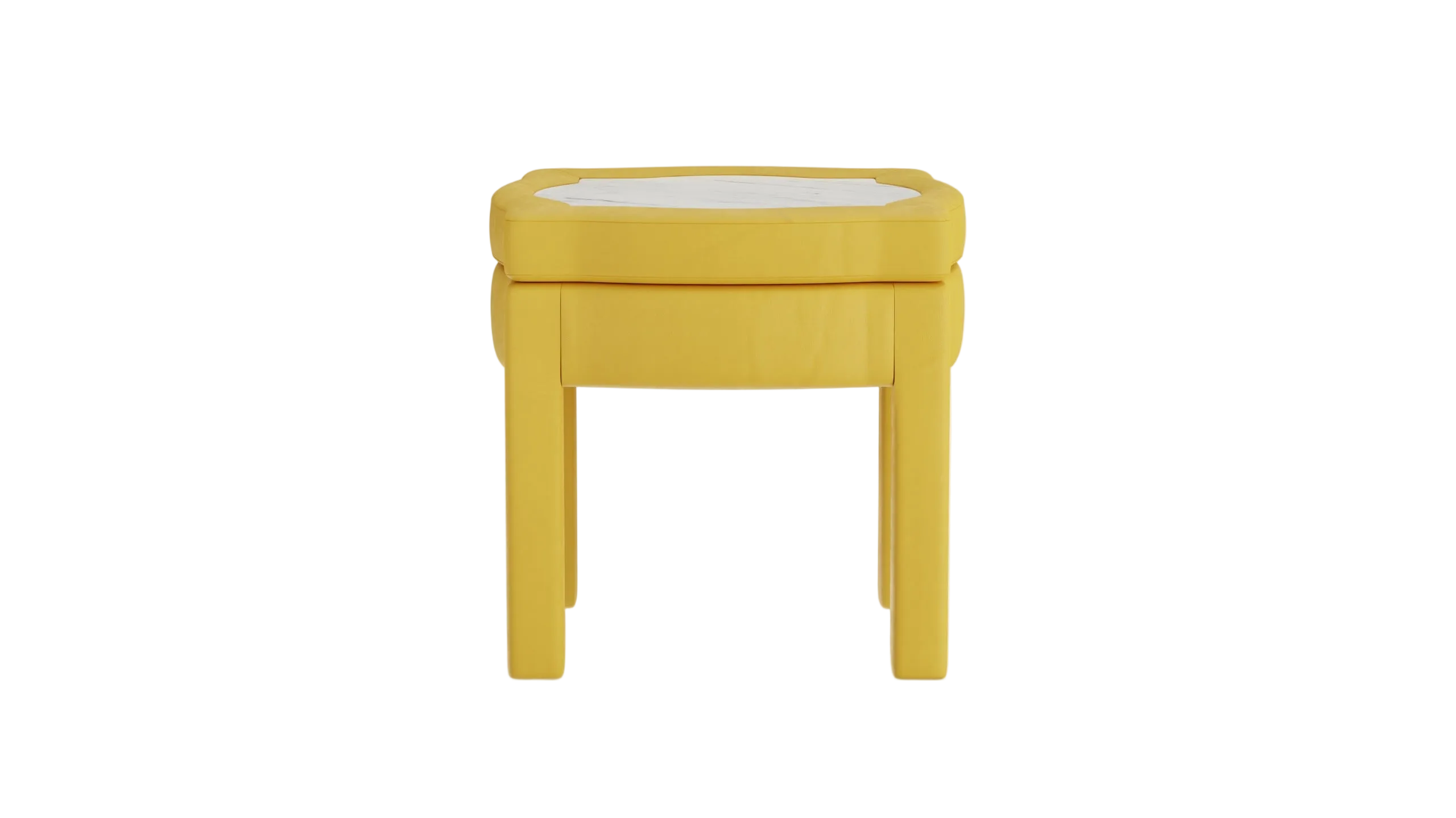 Piero Footstool, Daffodil Velvet
