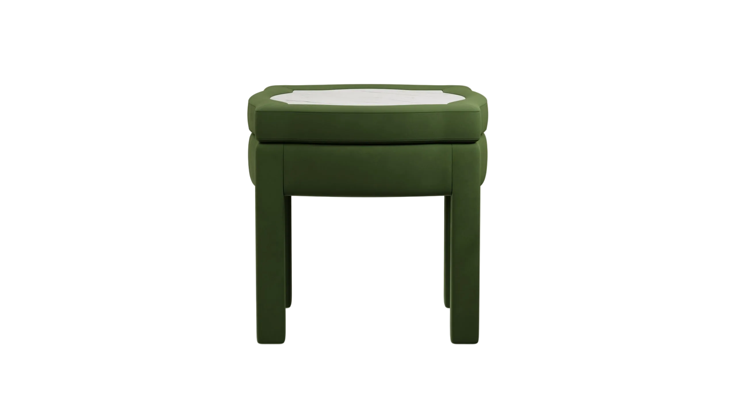 Piero Footstool, Zucchini Velvet