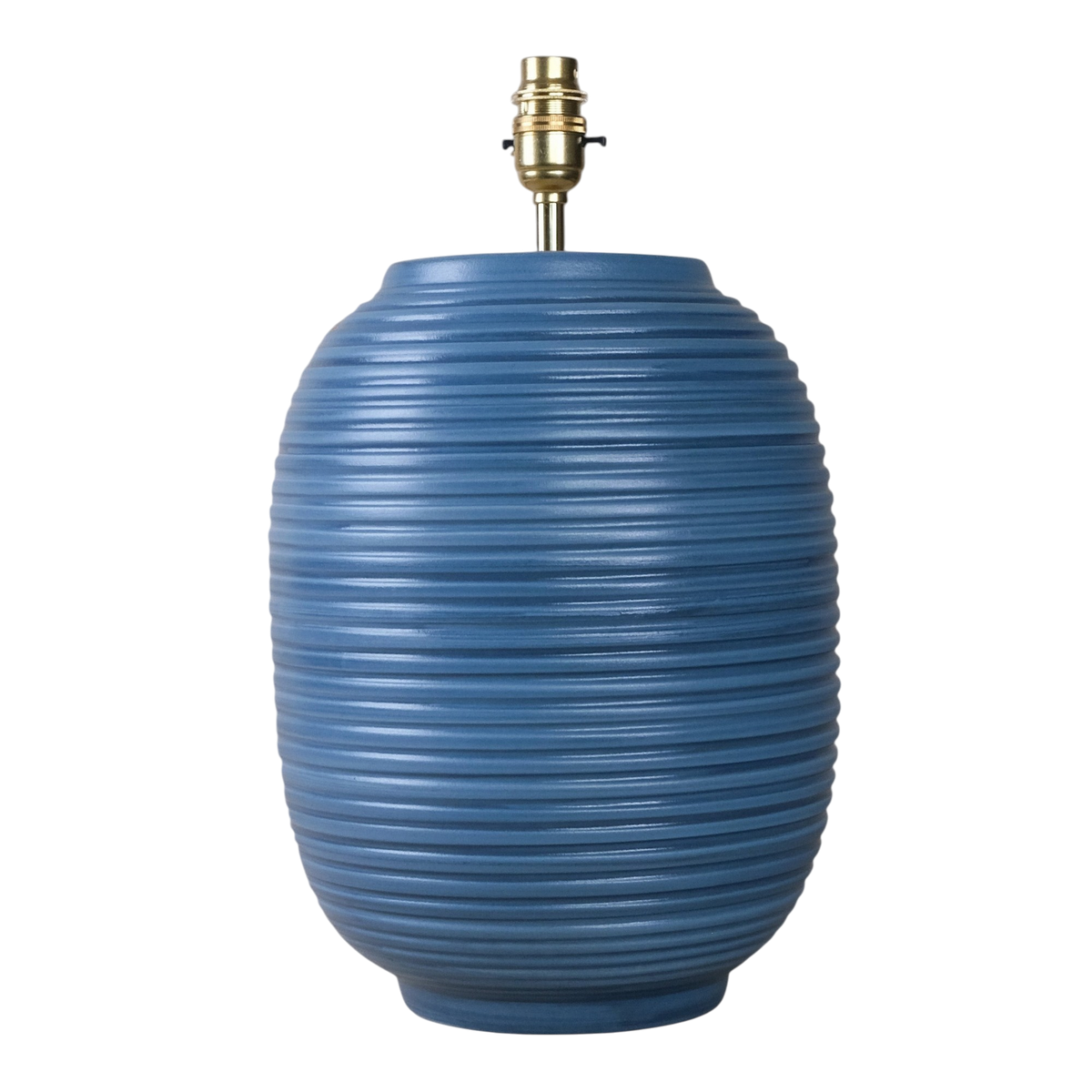 Blue Ridged Large Table Lamp