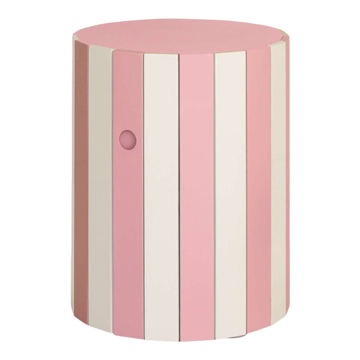 Low Barrel Table, Powder Pink