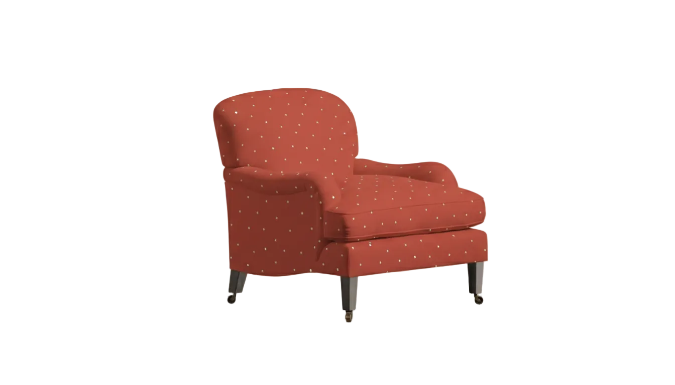 Sofia Armchair, Red Velvet