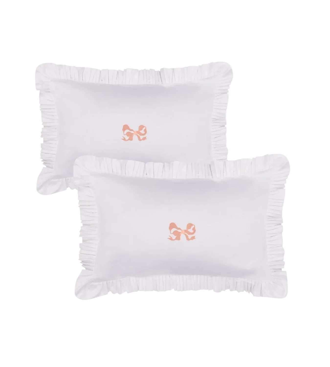 Arabella Bow Ruffle Frill Pillowcase Pair