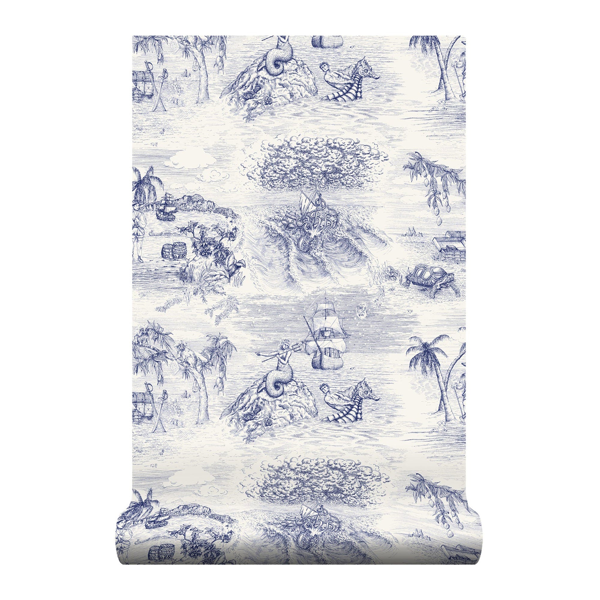 Navigo Navy Wallpaper