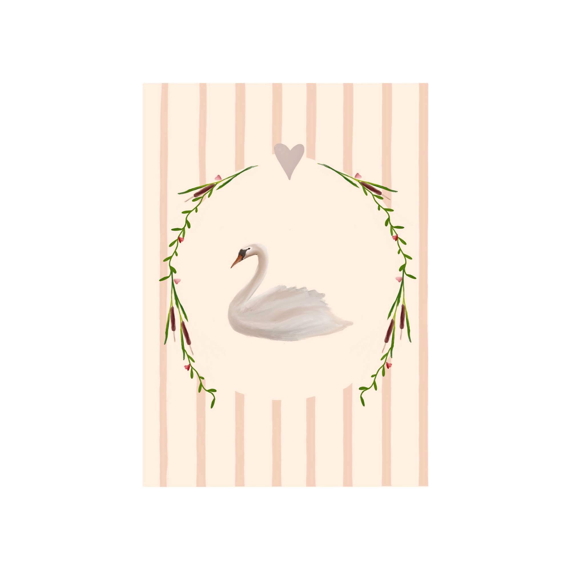 Swan Love Art Print
