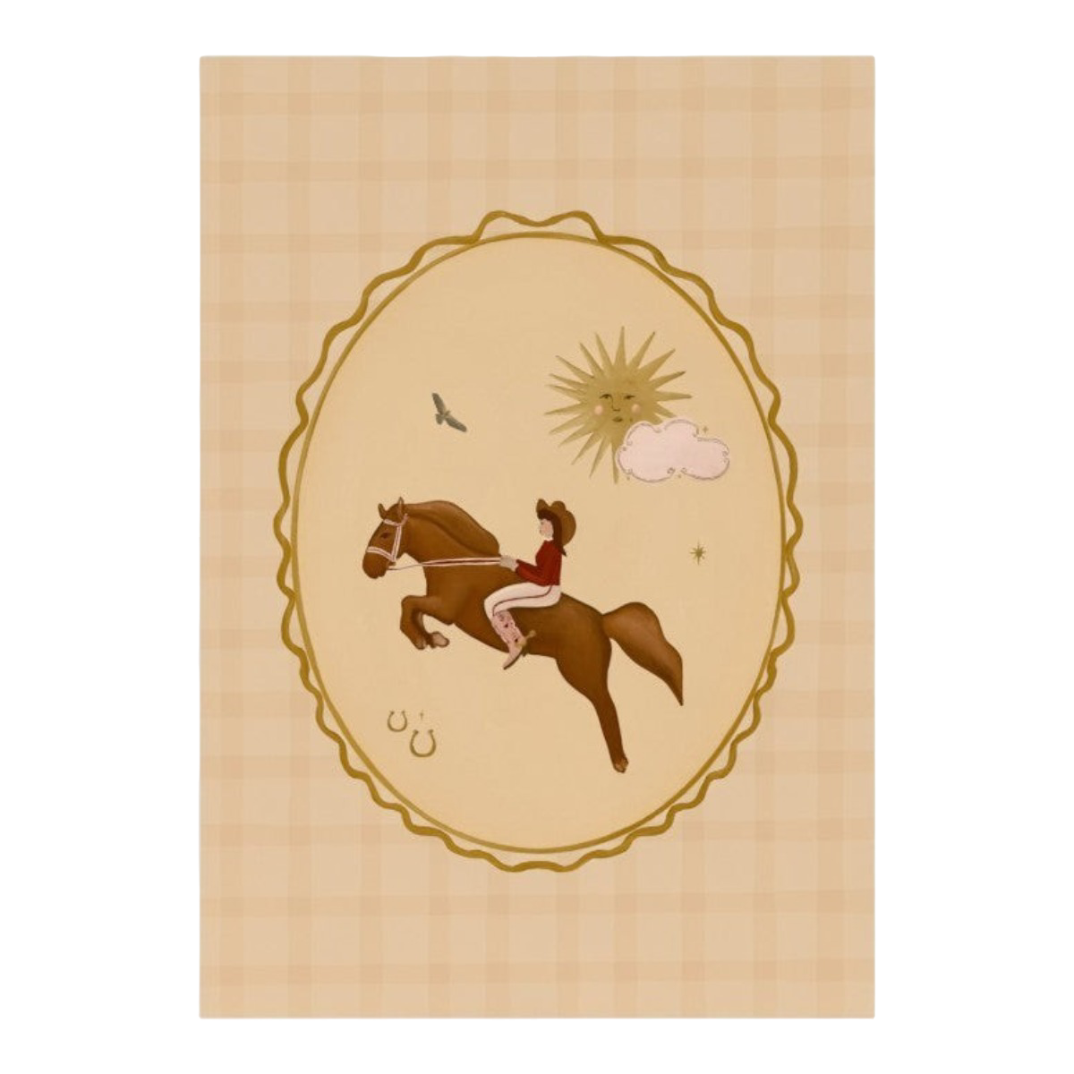 Cowgirl Cameo Art Print