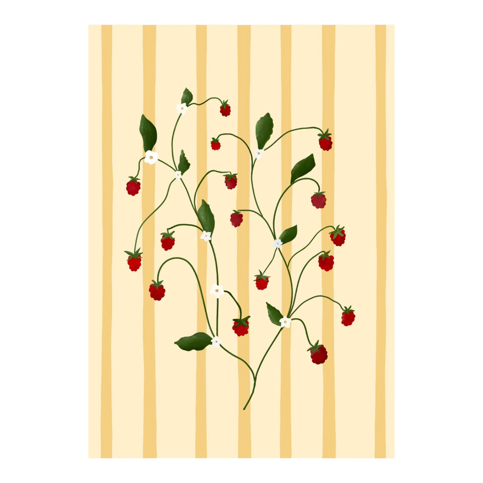 Raspberry Vine Art Print