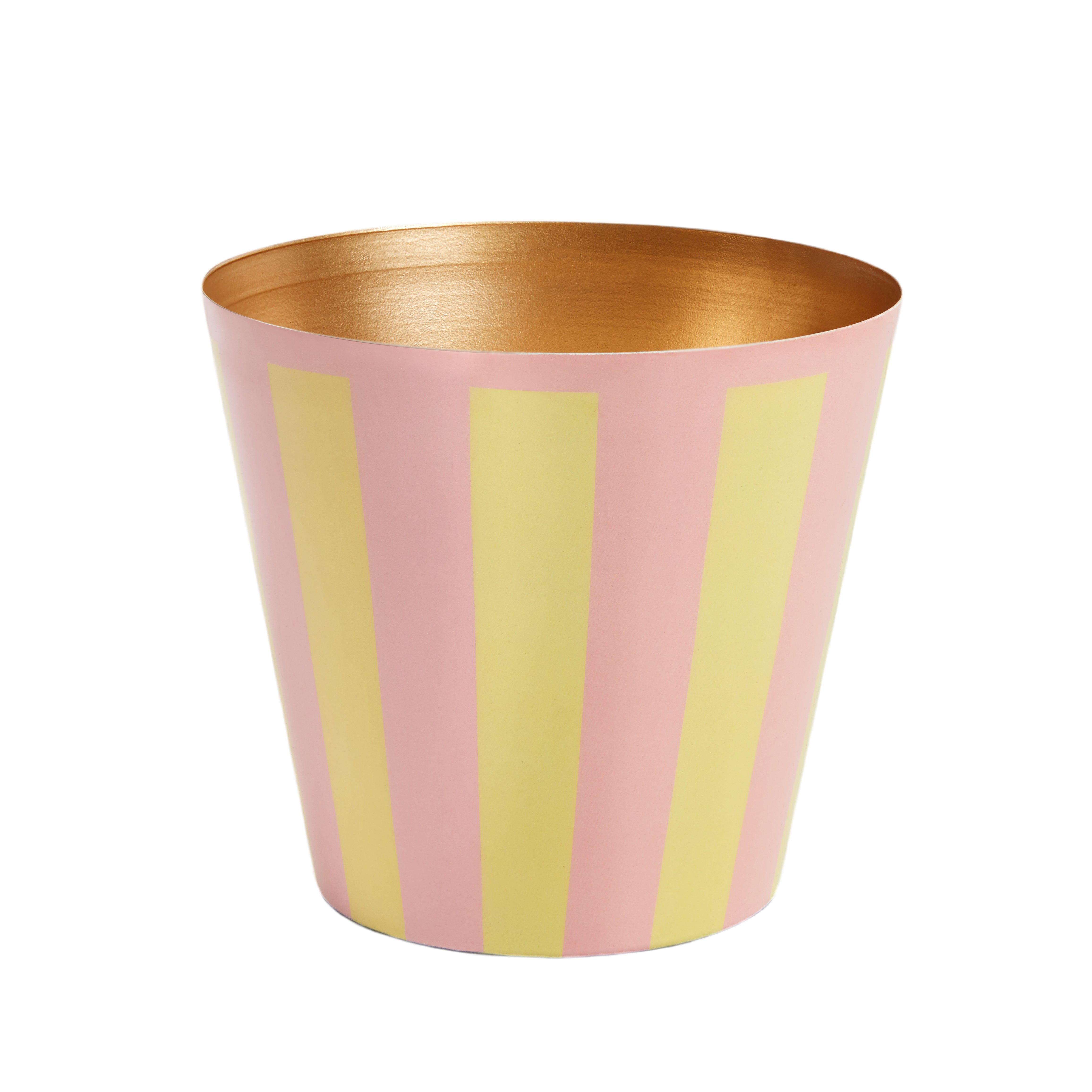 The Penny Planter in Pink and Yellow Stripe