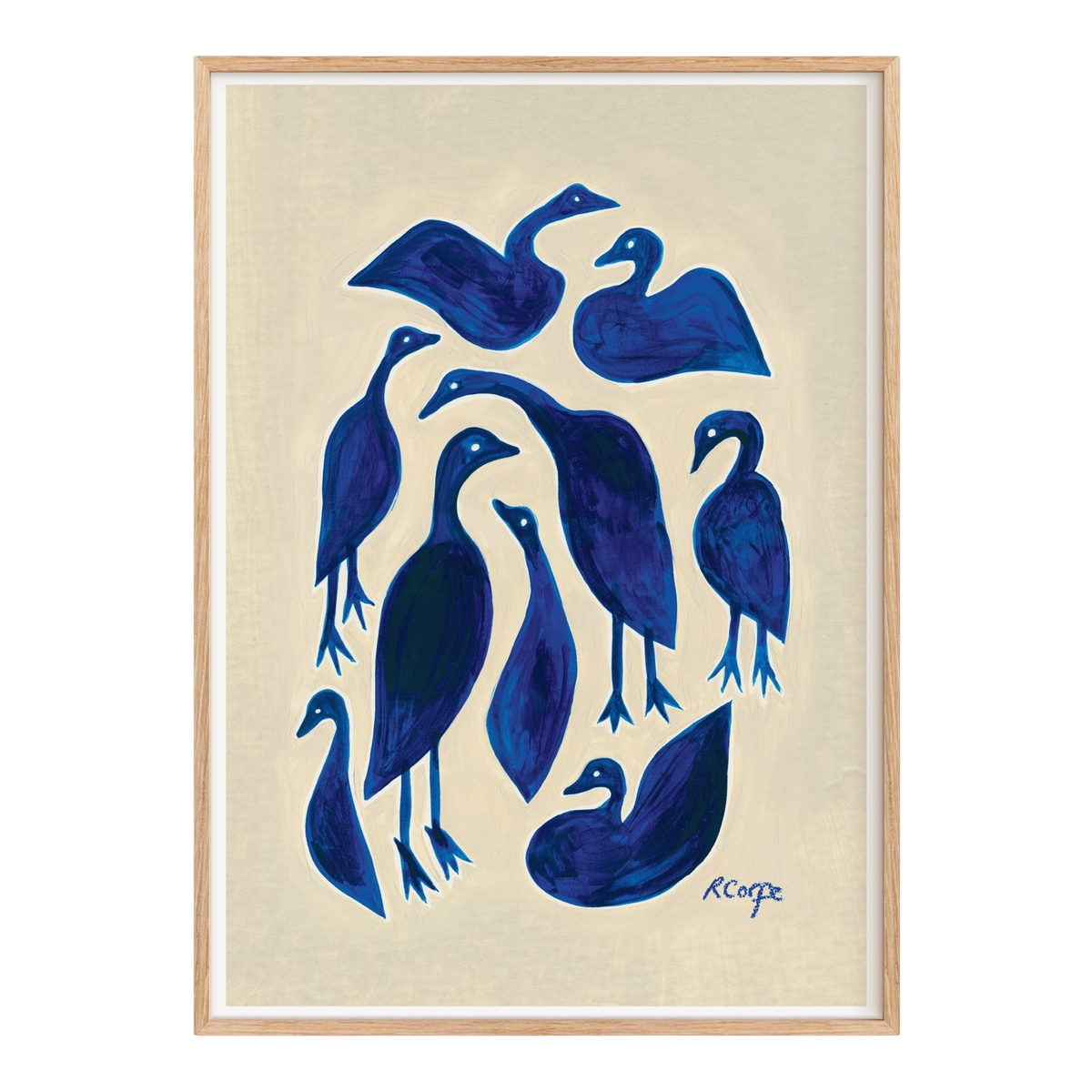 Blue Ducks Art Print
