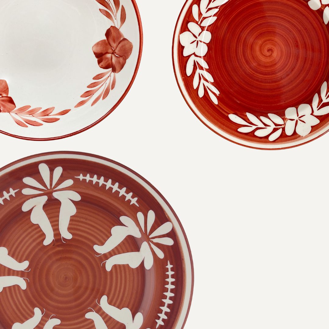 Flor Dinner Plate | Rust Red