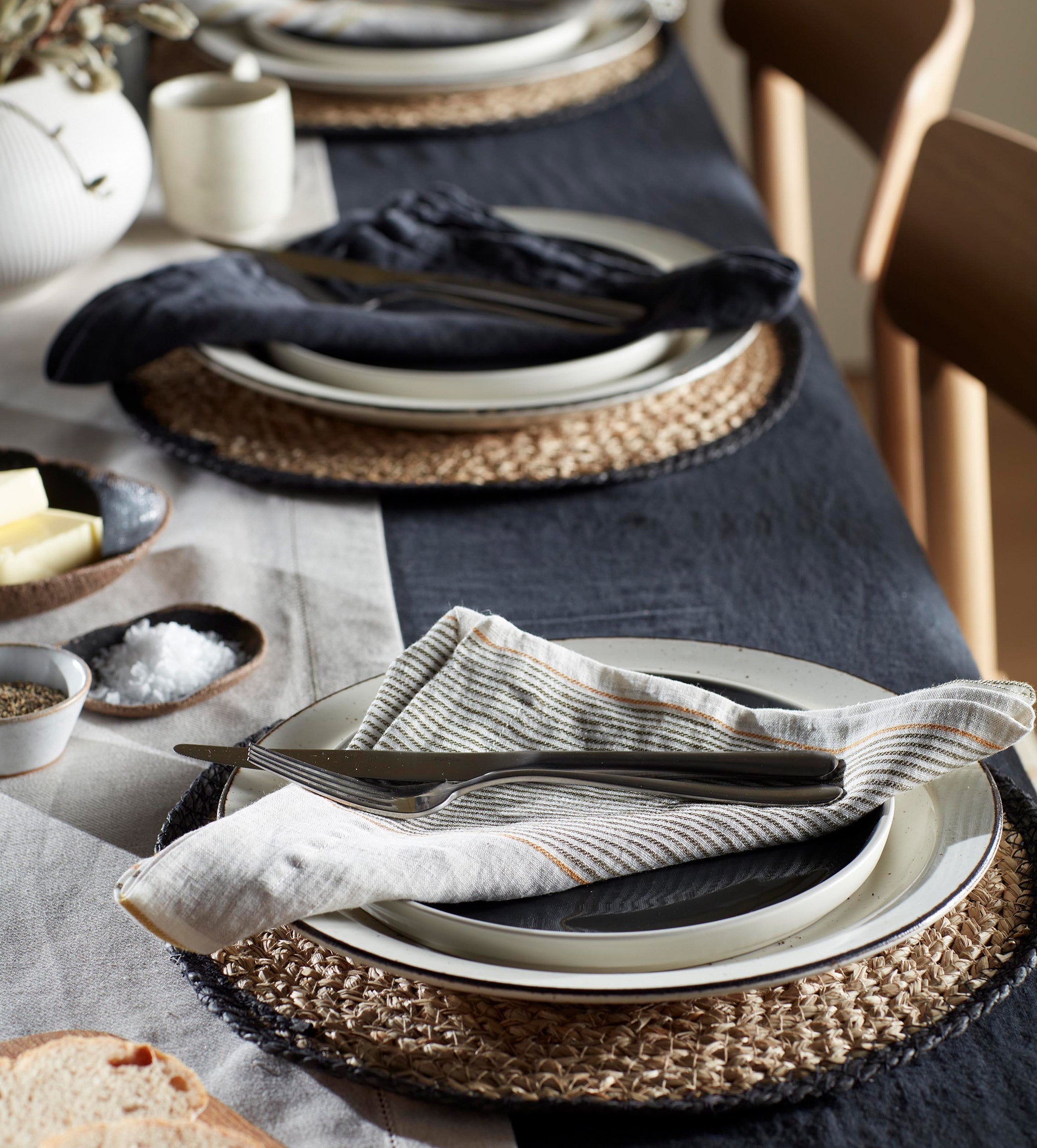 Sophie Stripe 100% Linen Napkins - Set of 4