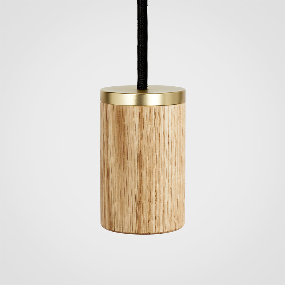 Oval Dim-to-Warm Pendant Light in Oak