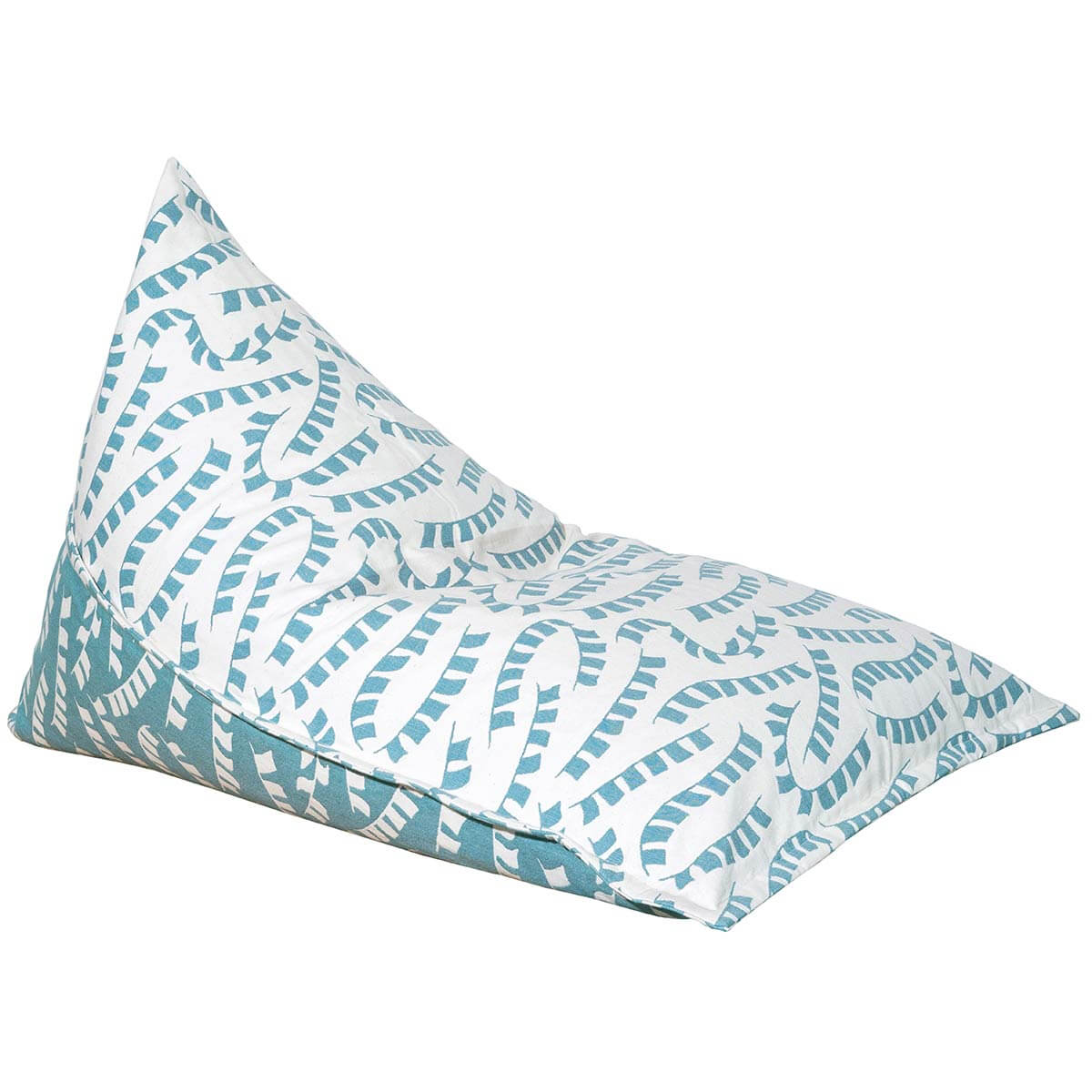 Teal Prayer Flag Woven Bean Bag Cover