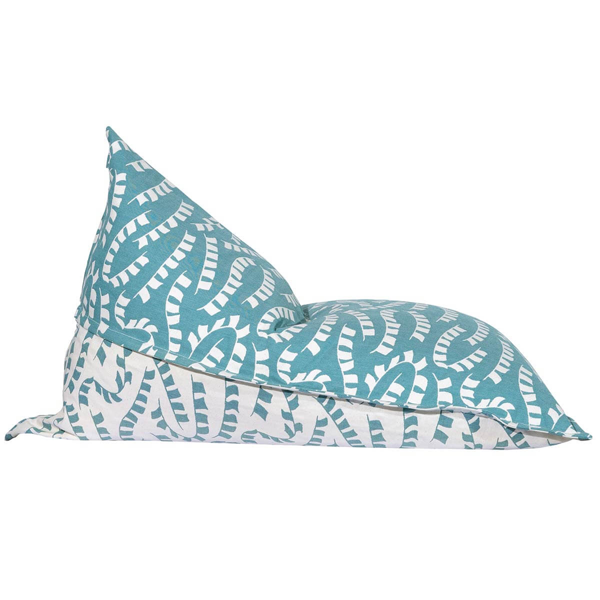Teal Prayer Flag Woven Bean Bag Cover
