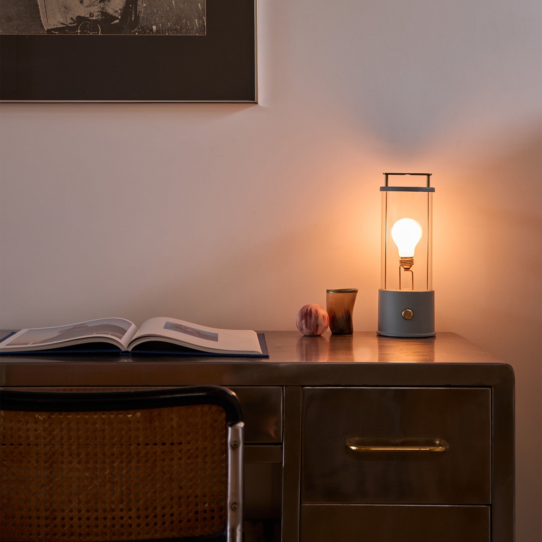The Muse 1.0 Portable Lamp in Selvedge Blue Bundle