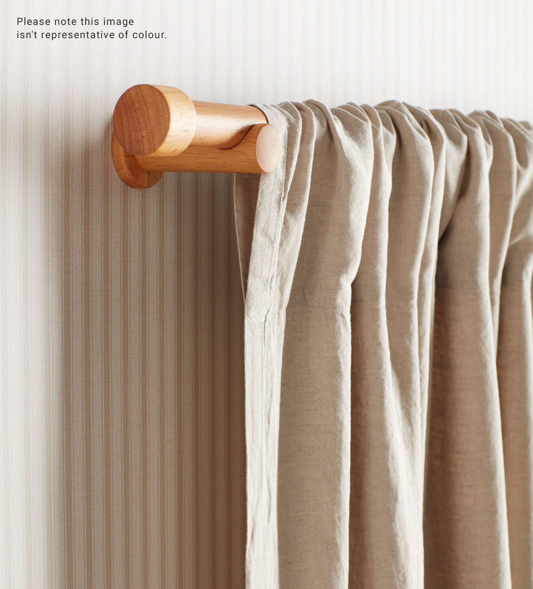 Natural 100% Linen Loop Top Curtain (Single)