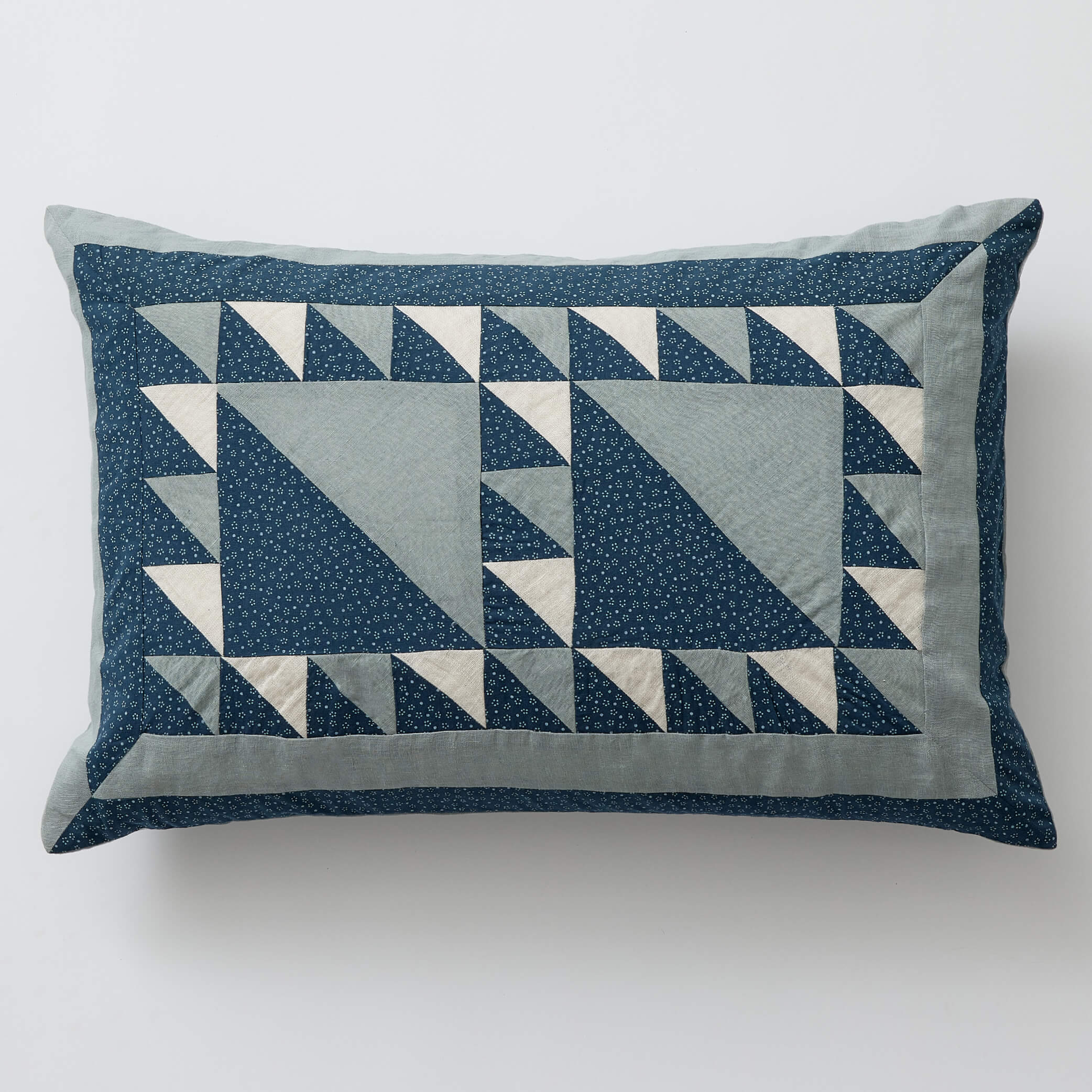 Linen Patchwork Cushion Cover