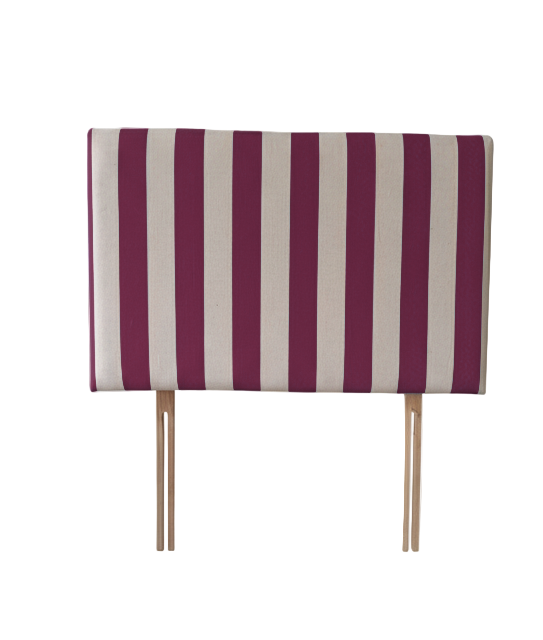 Striped Upholstered Linen Headboard | Double