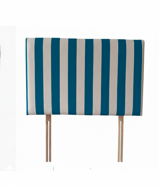 Striped Upholstered Linen Headboard | King