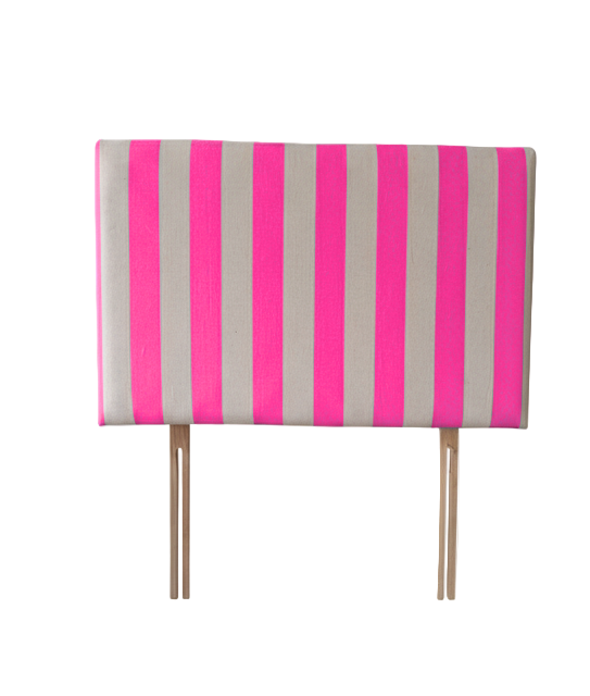 Striped Upholstered Linen Headboard | King