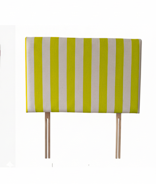 Striped Upholstered Linen Headboard | King