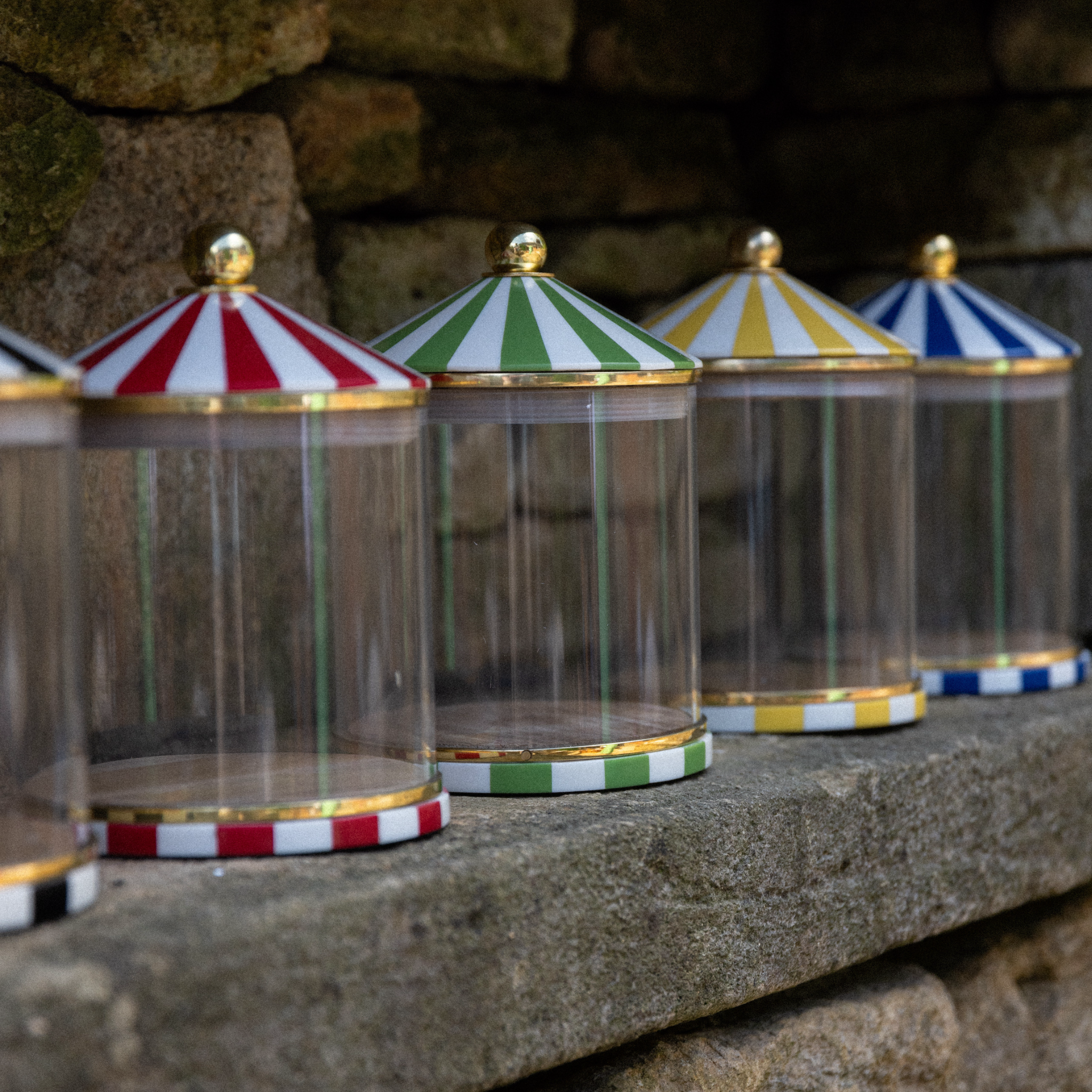 Circus Storage Jar | Blue and White