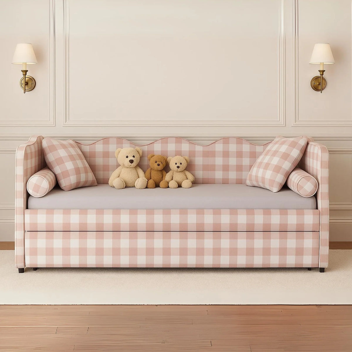 Lochlan Wavy Bed in Pink