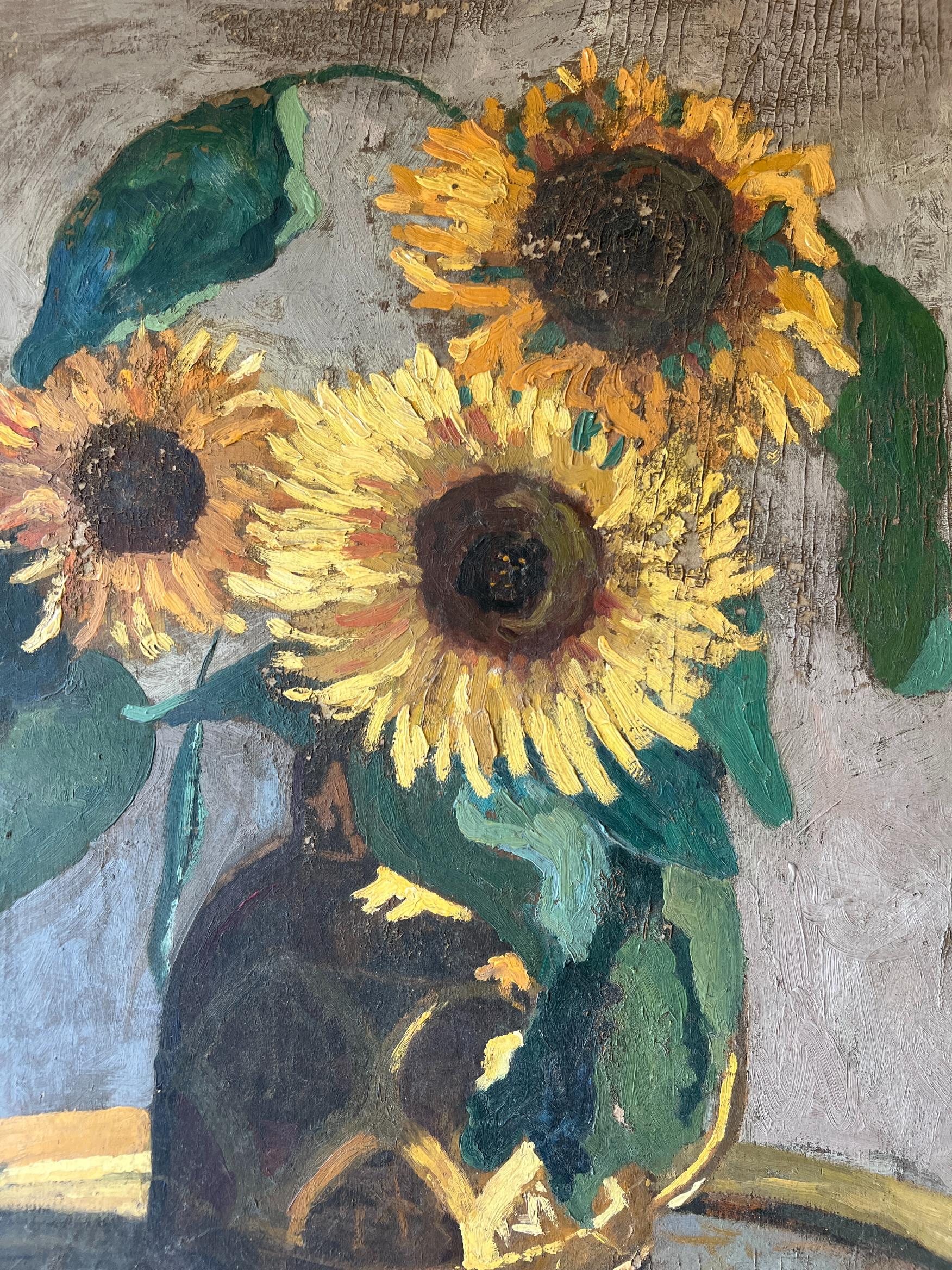 VASE OF SUNFLOWERS