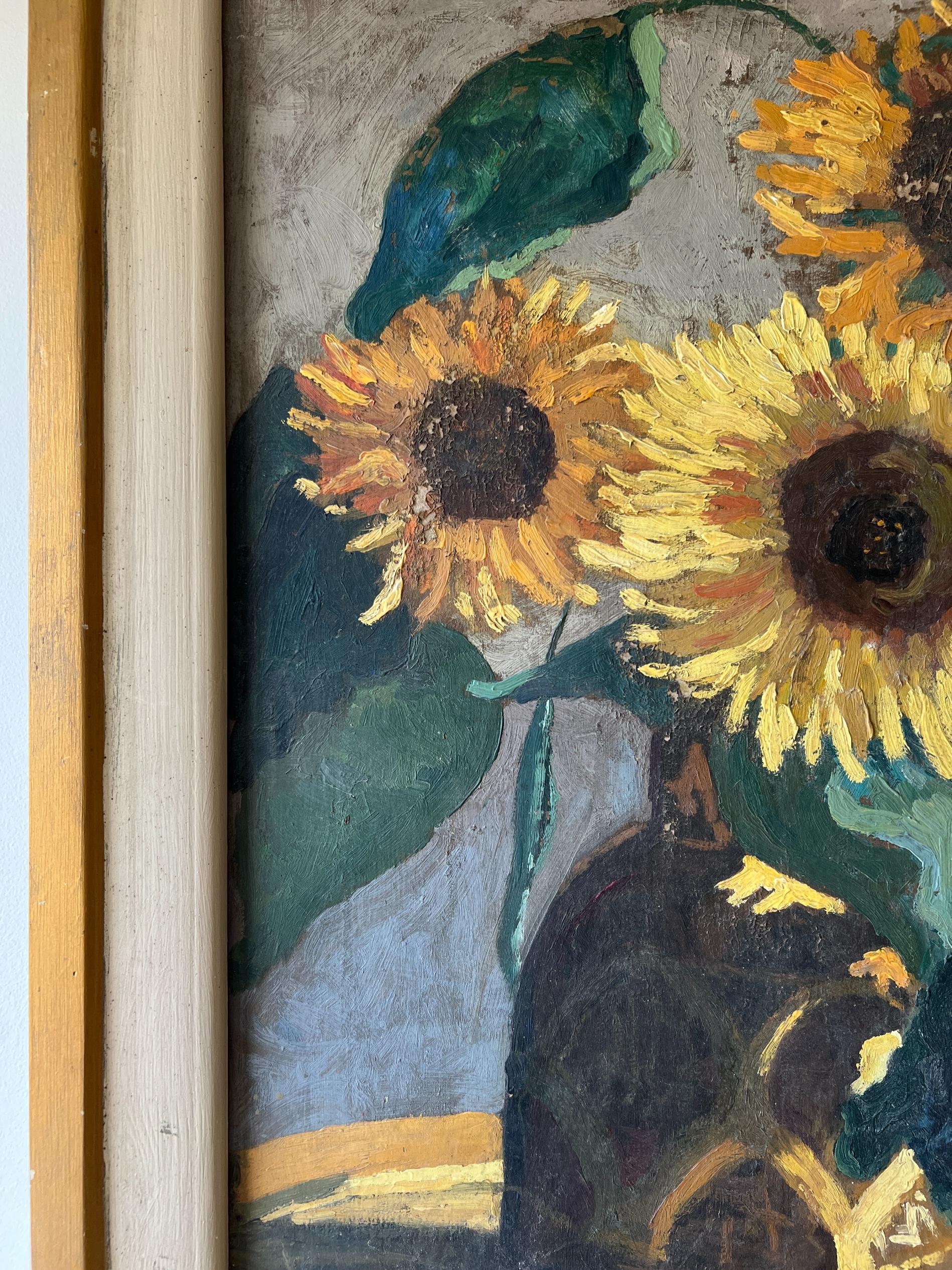 VASE OF SUNFLOWERS