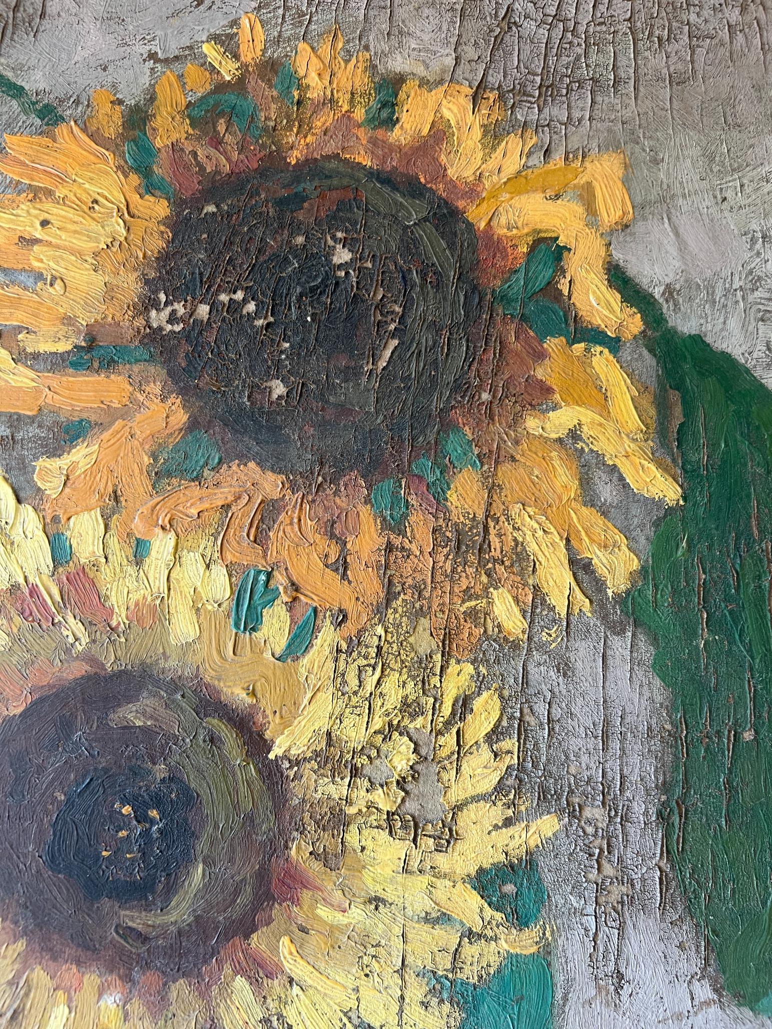 VASE OF SUNFLOWERS
