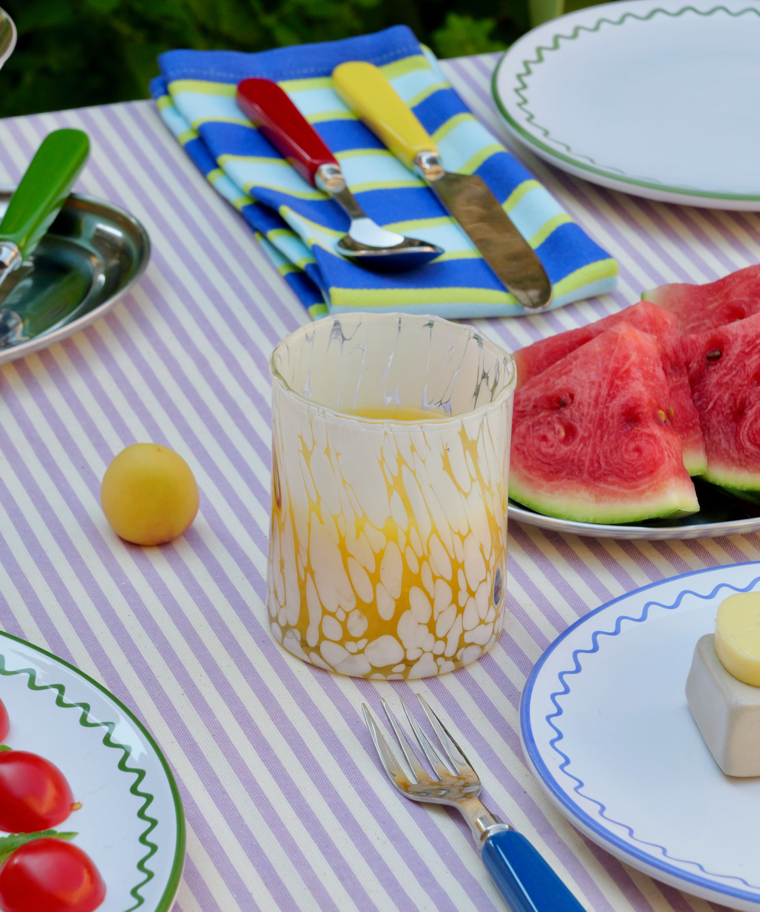 White Murano Glass Tumbler – Handblown Venetian Glassware