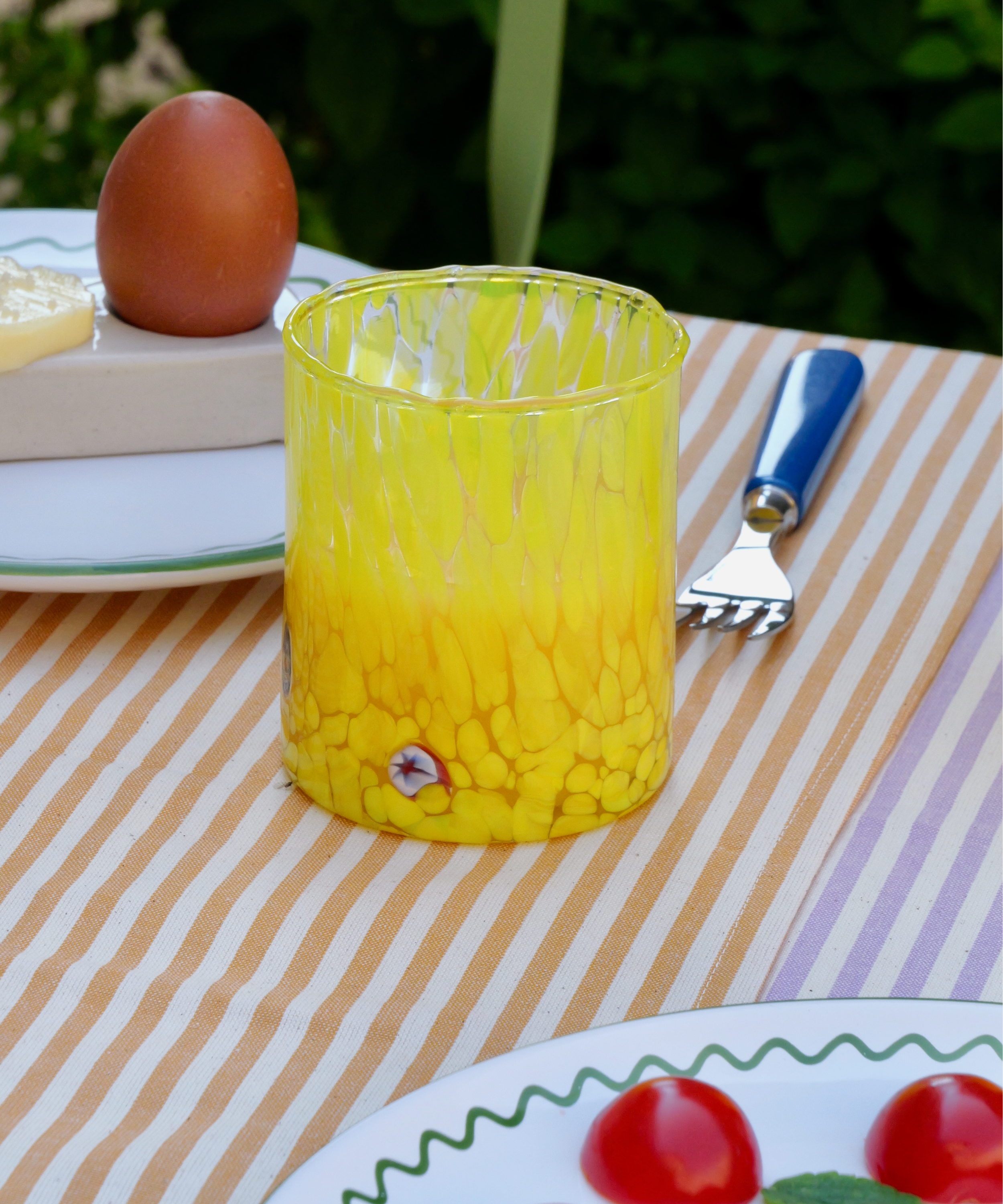 Marla Primrose Yellow Murano Glass Tumbler – Handblown Venetian Glassware
