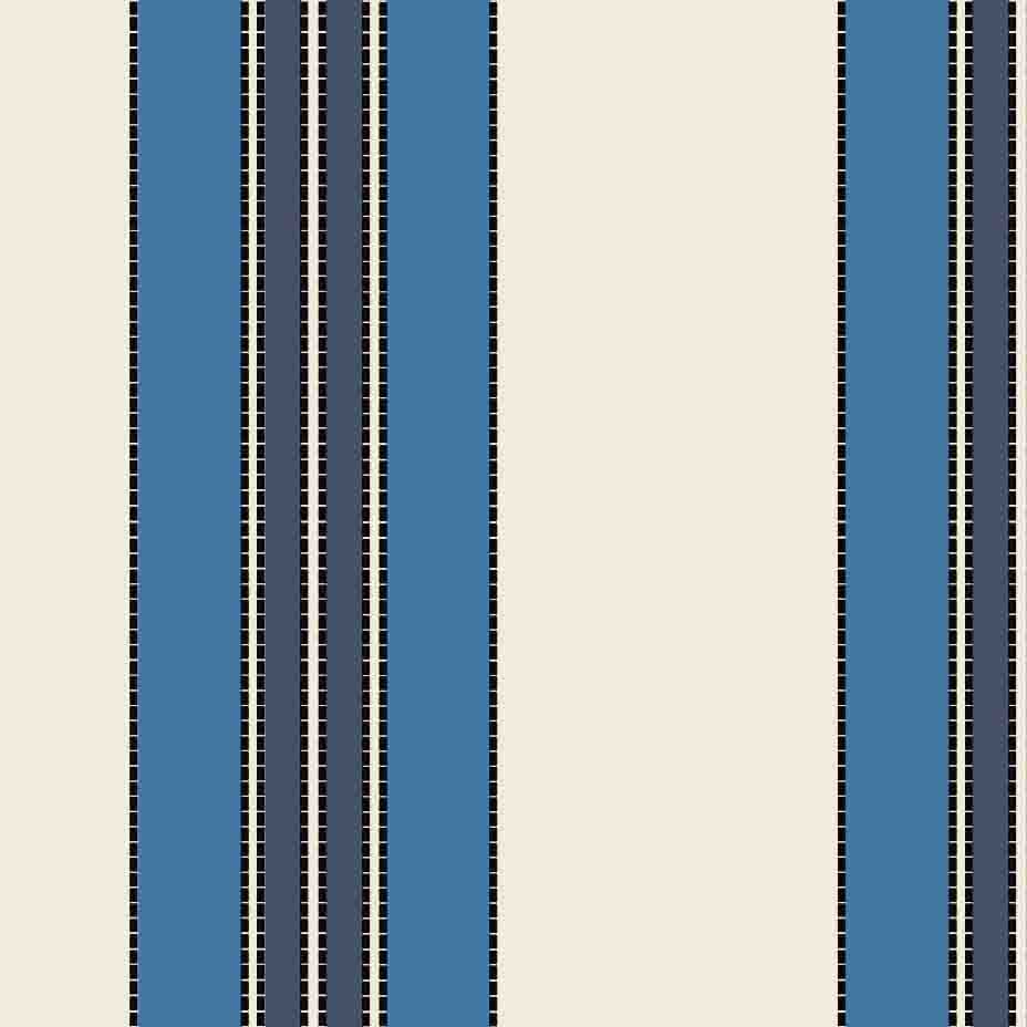 Vintage Deckchair Fabric - Cobalt Blue