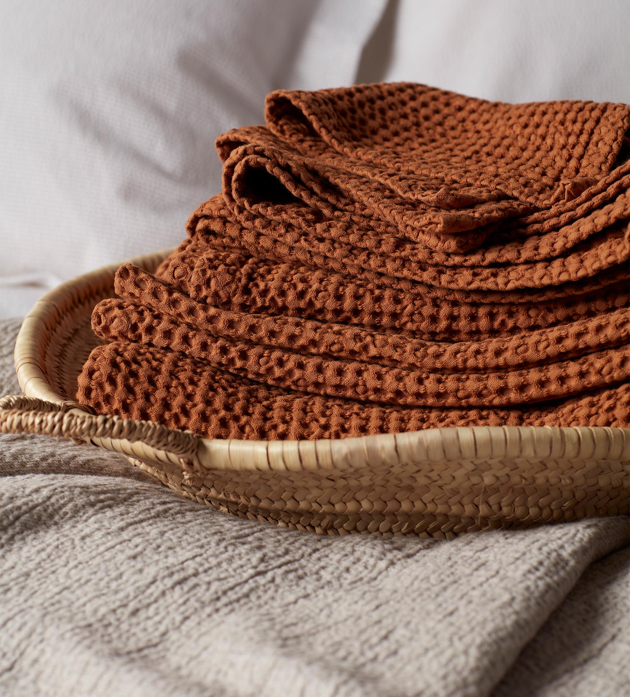 Amber 100% Cotton Waffle Towels