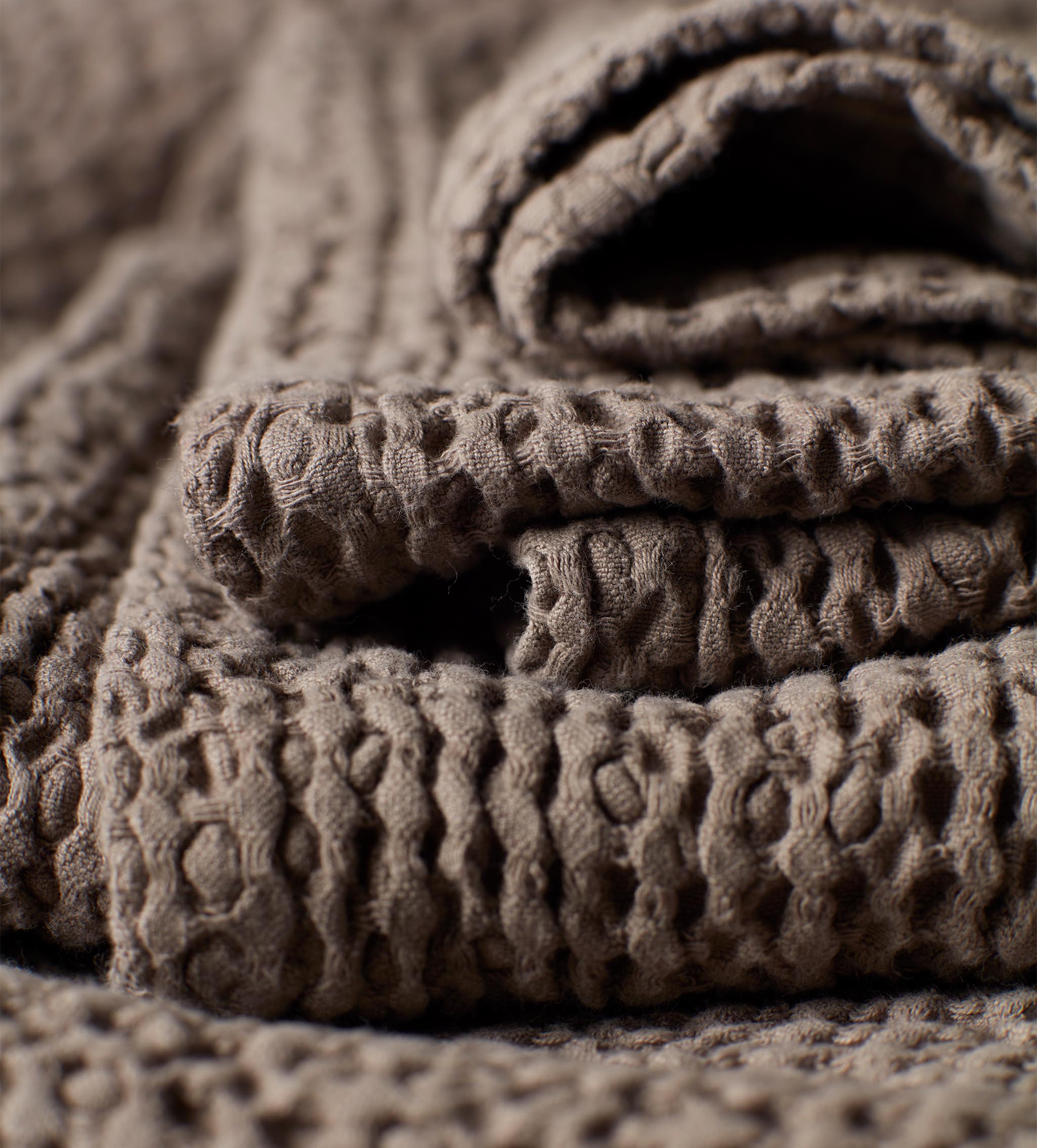 Taupe 100% Cotton Waffle Towels