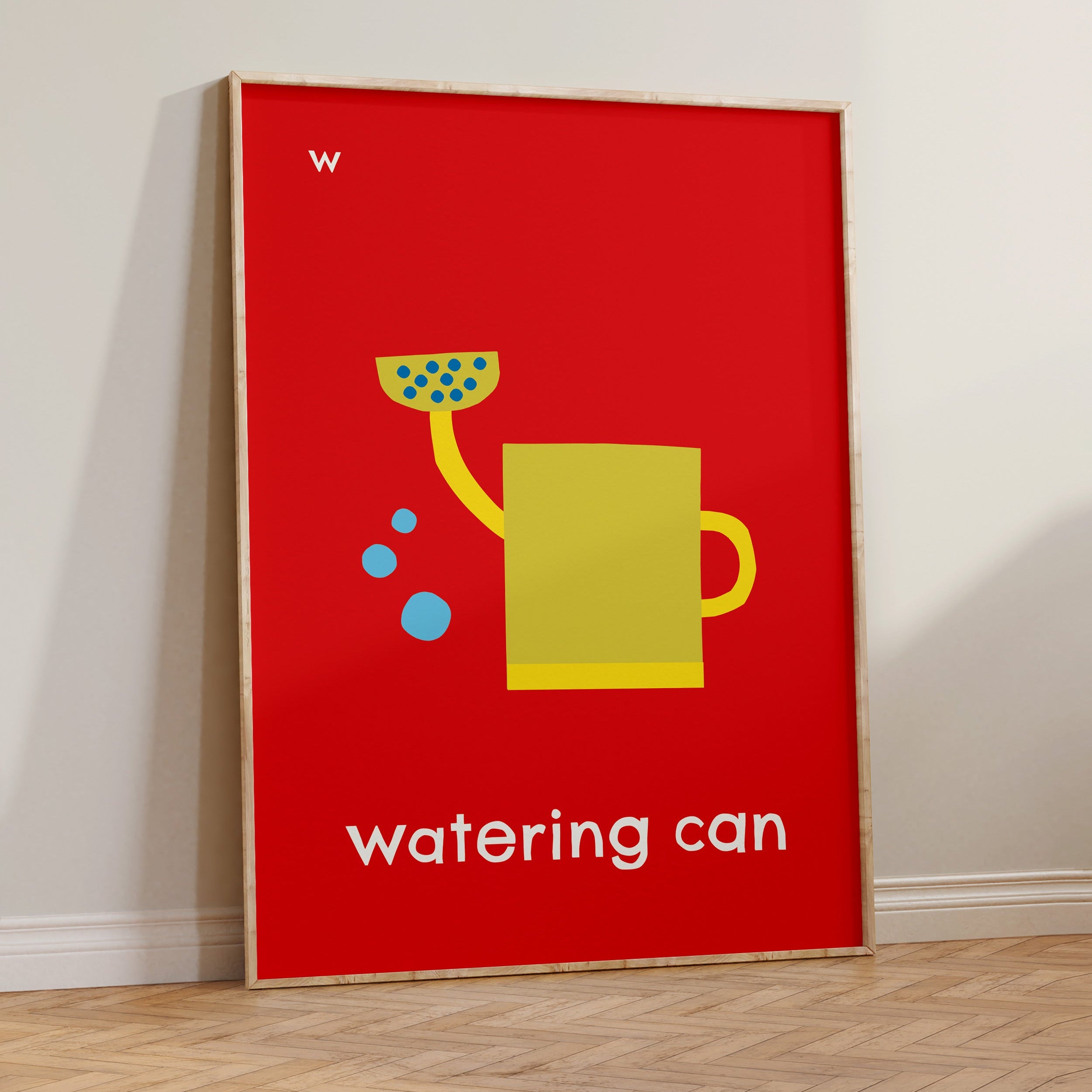 W for Watering Can | Giclée Fine Art Print