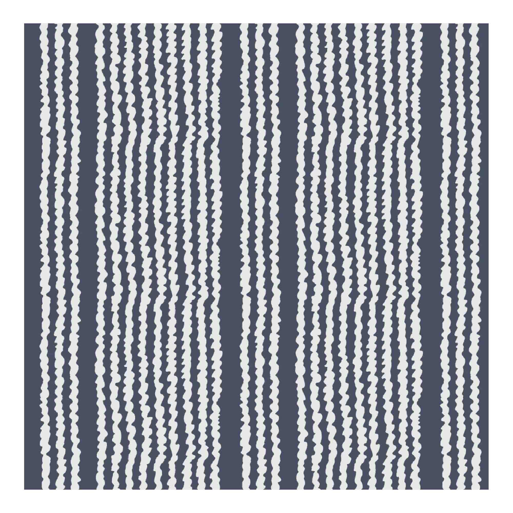 Ripple Stripe Fabric - Navy