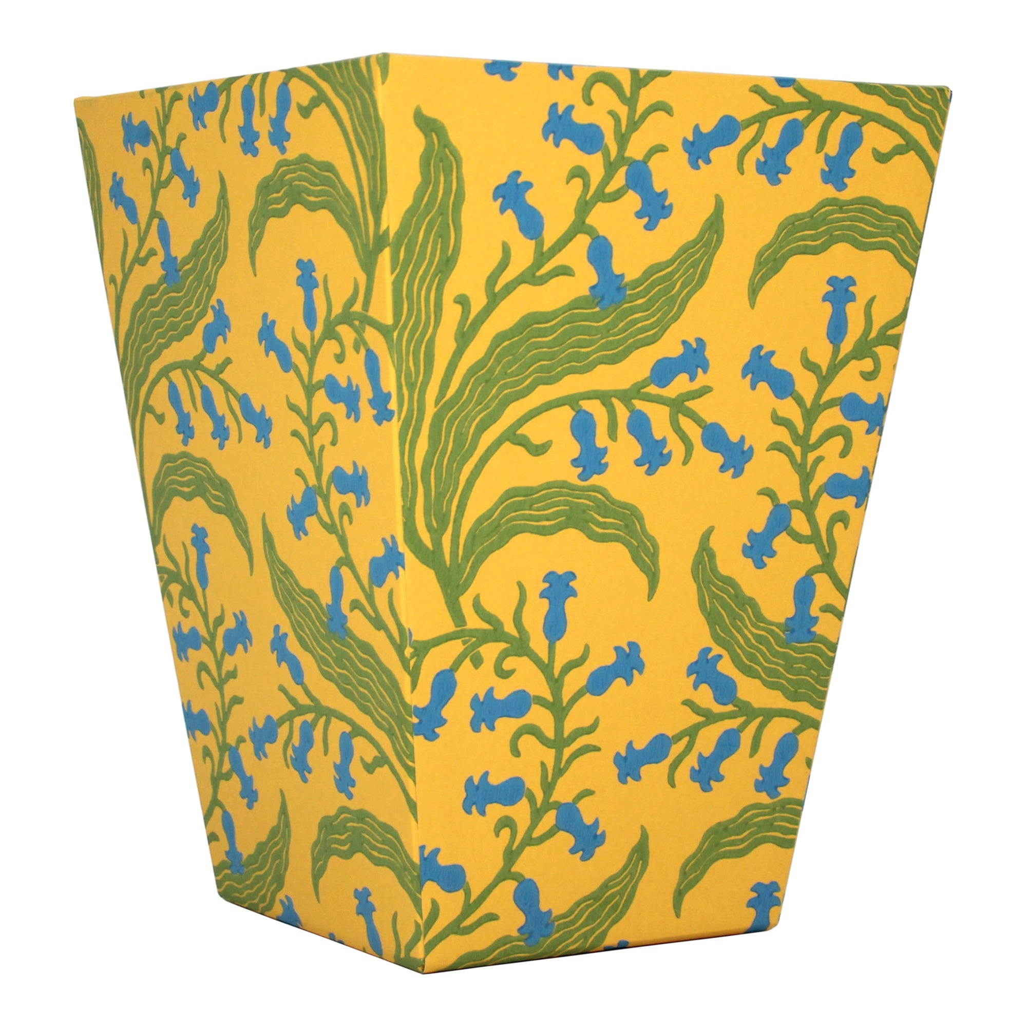 Waste Paper Bin - Bluebells, Butter