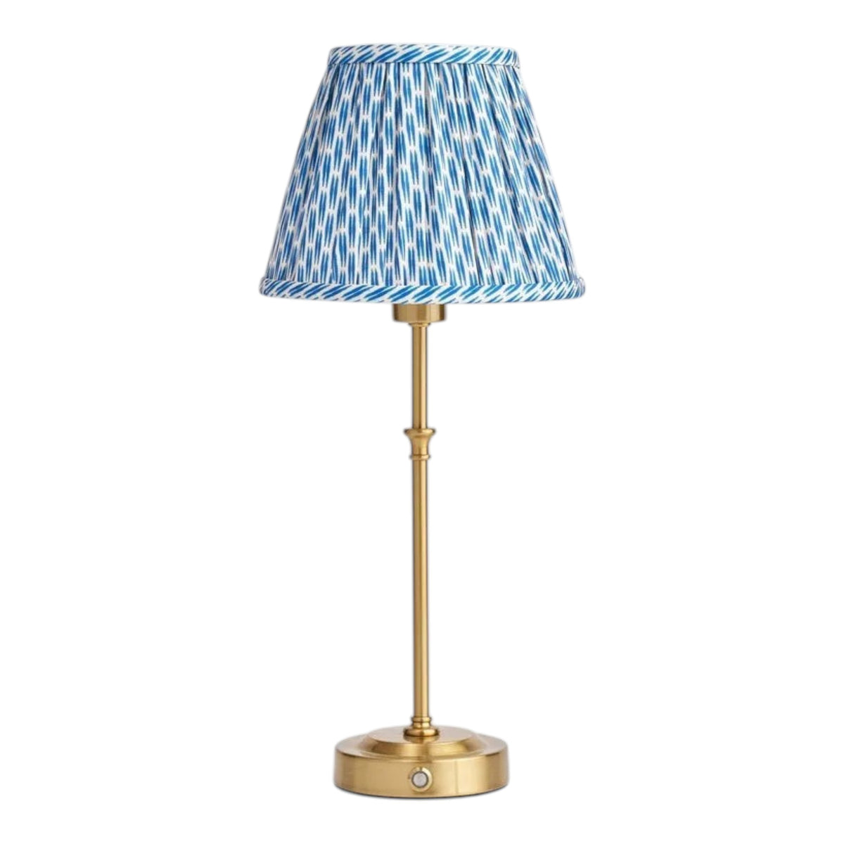 Lyla Rechargeable Table Lamp with Blue Patola Lampshade