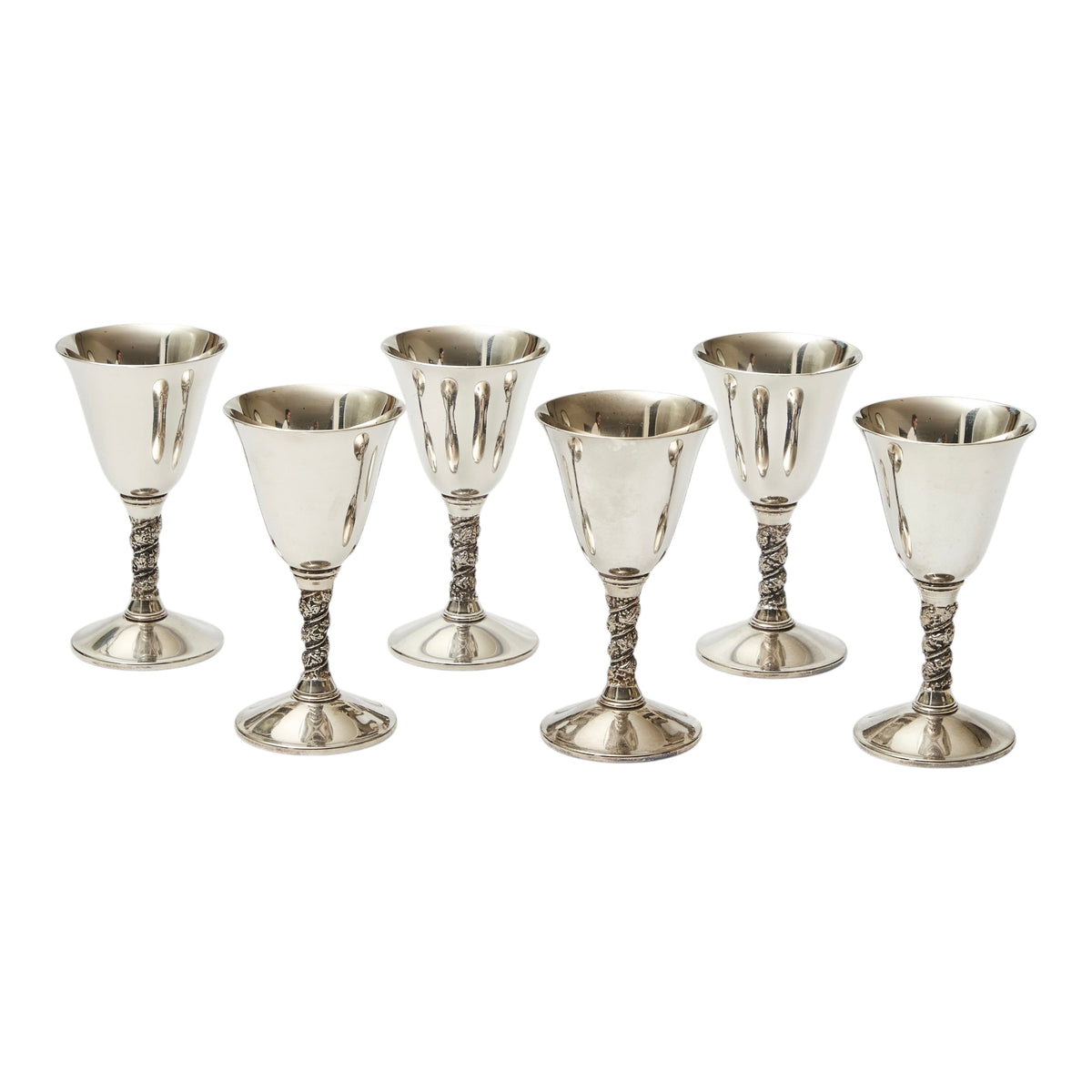 Silver Plated Goblets  (Set of 6)