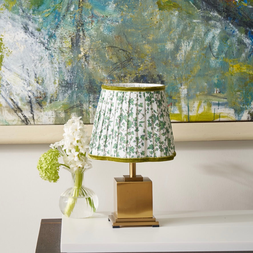 Stephanie Table Lamp with Green Ivy Lampshade
