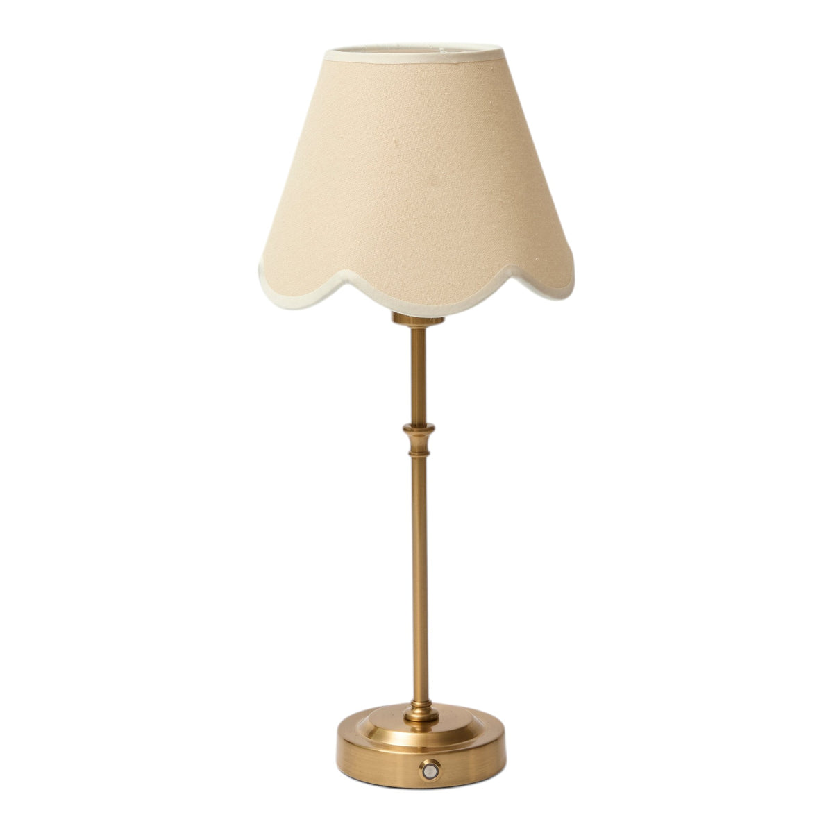 Lyla Lamp with Beige Scalloped Lampshade