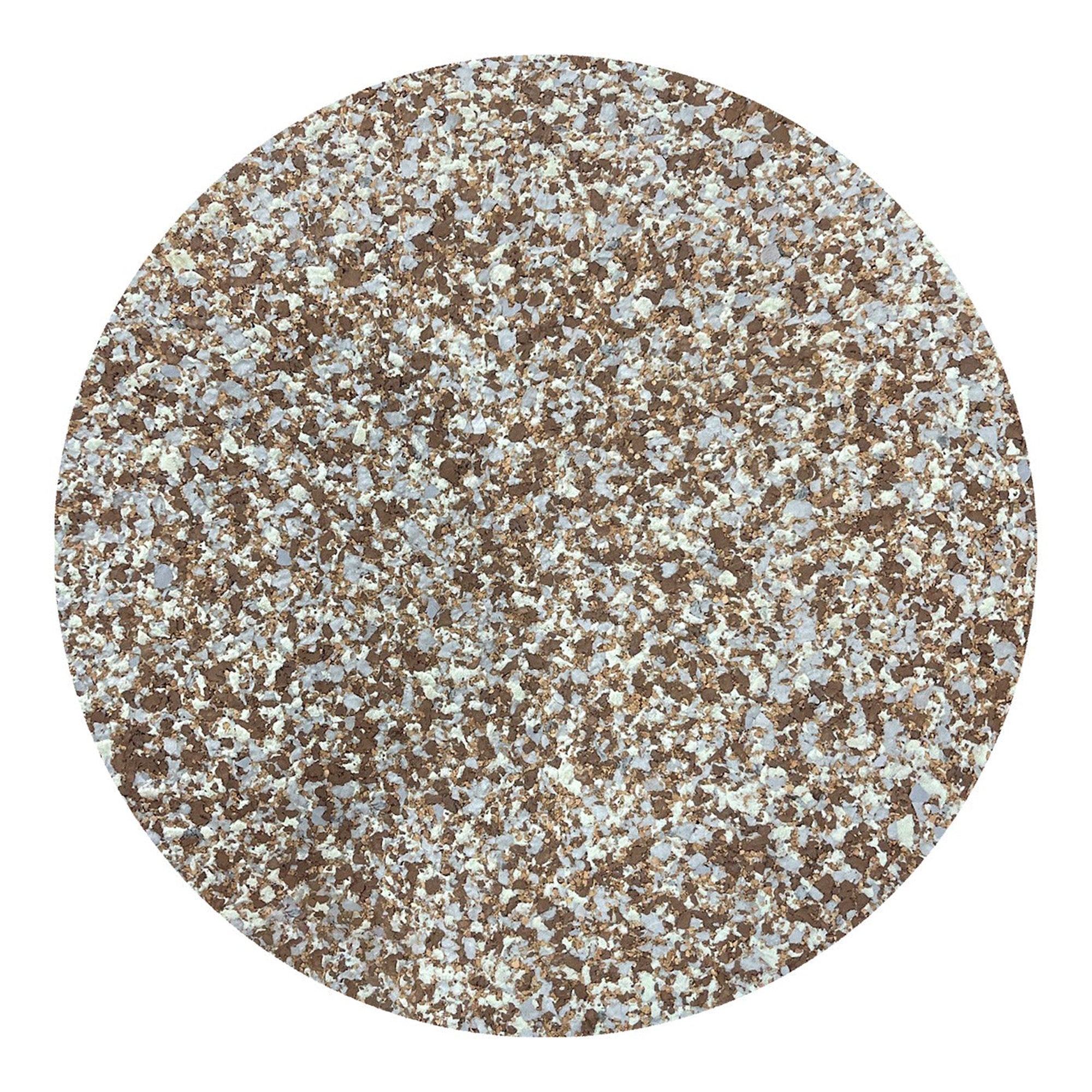 Warm Grey Round Speckled Cork Placemat