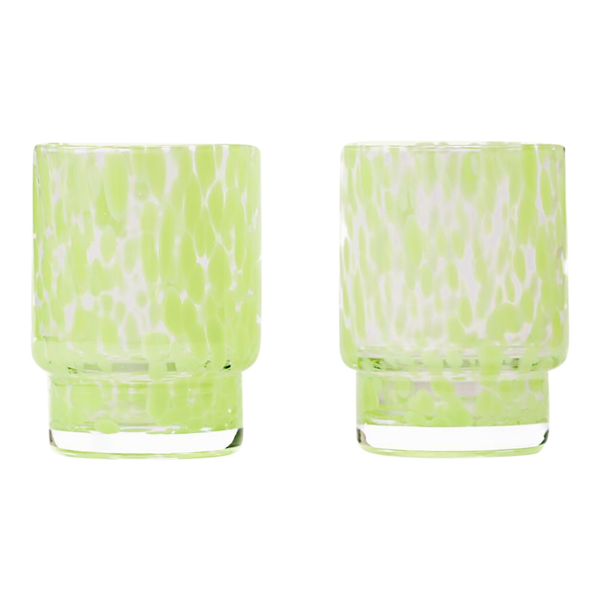 Green Tortoise Glasses (Set of Two)