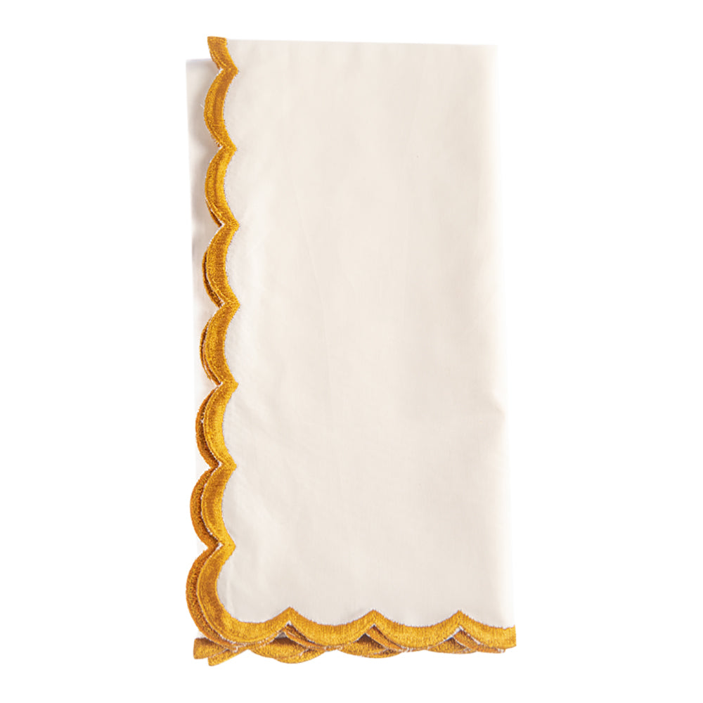 Gold Scalloped Napkin