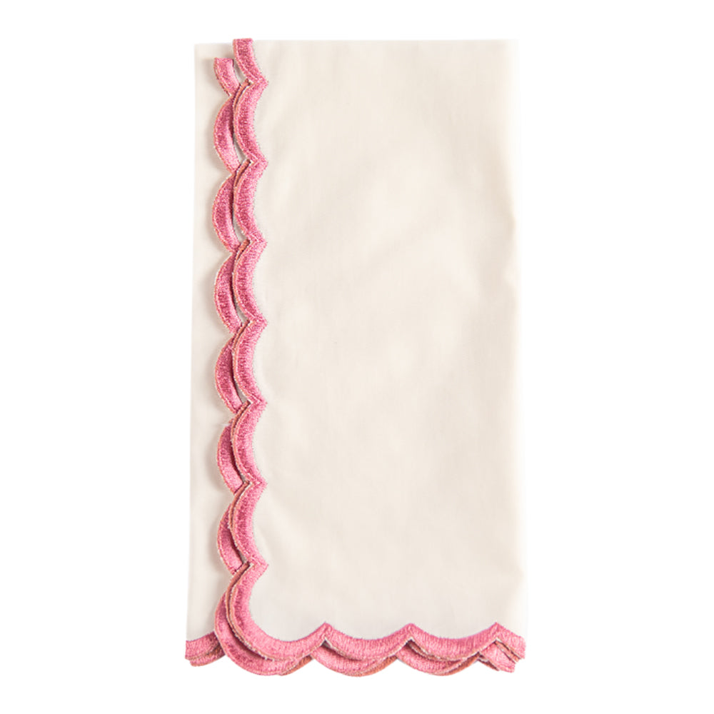 Pink Scalloped Napkin