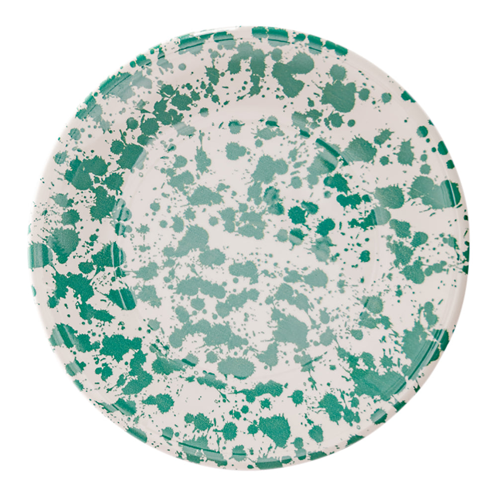 Green Splatter Dinner Plate