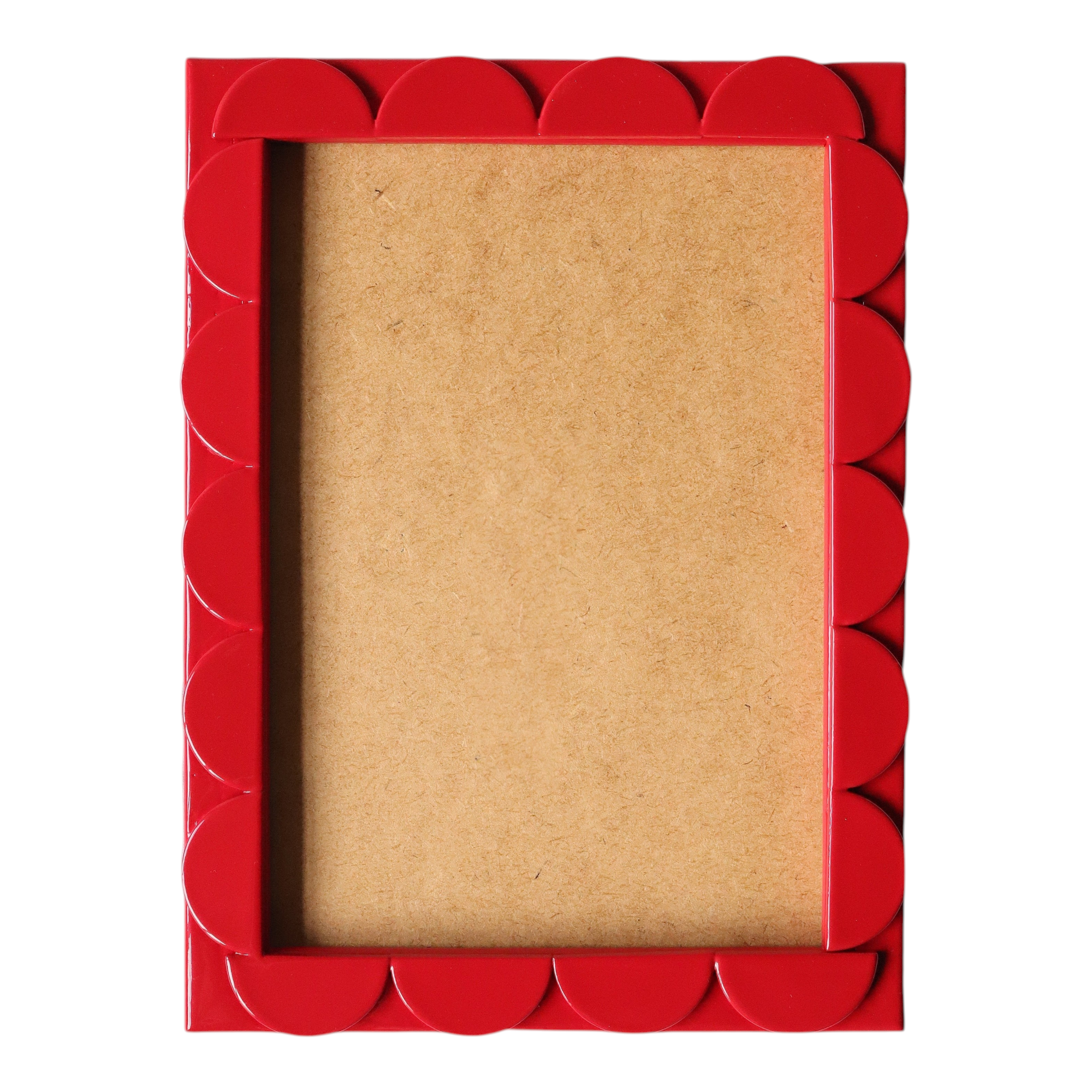 8x6 Crimson Lacquered Scallop Frame