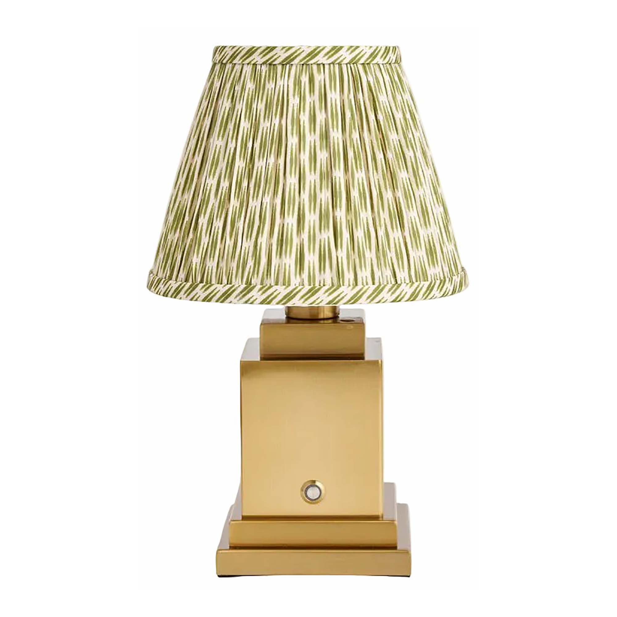 Stephanie Table Lamp with Green Patola Lampshade